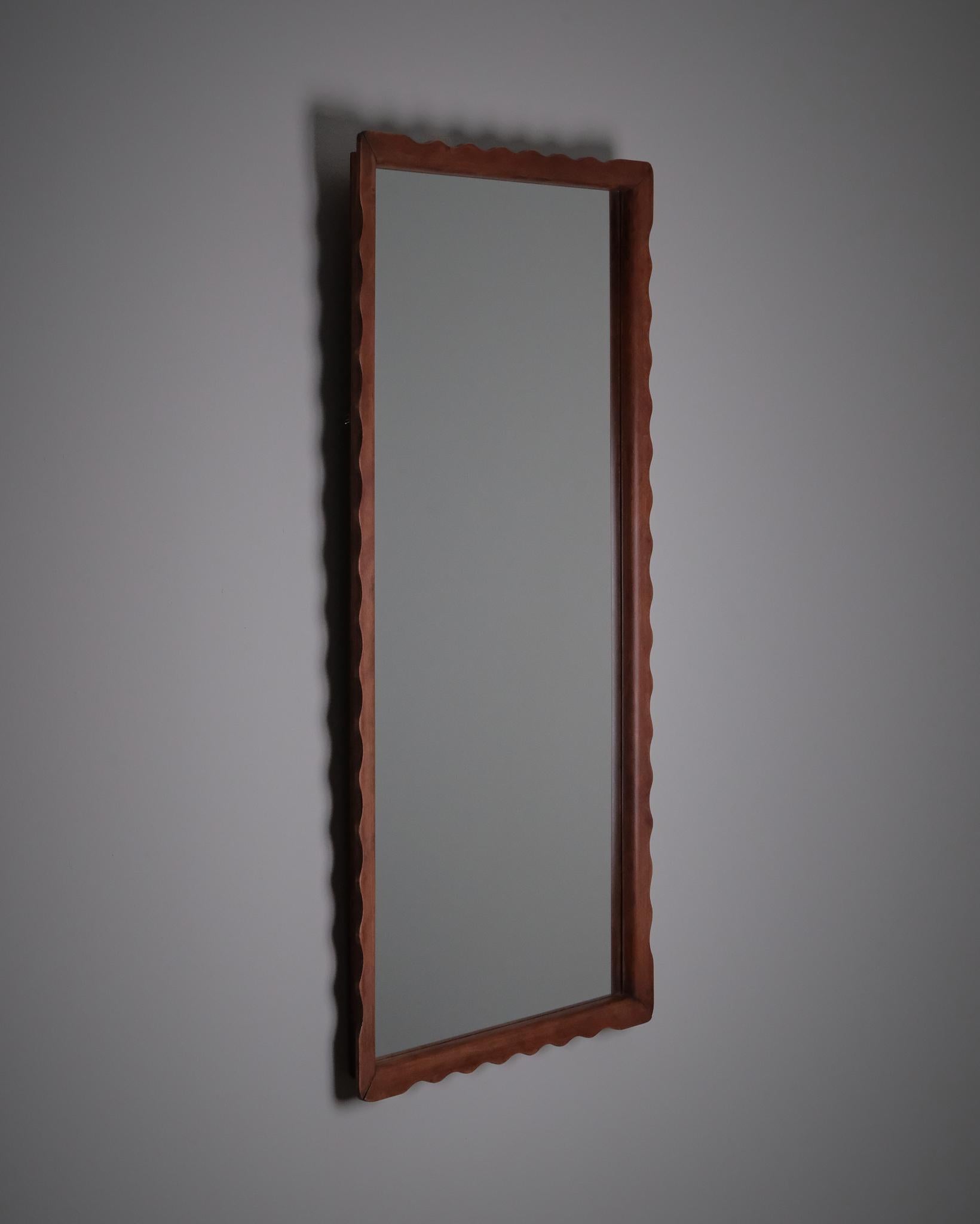 Suédois Miroir mural moderne suédois par Fröseke, années 1940 en vente