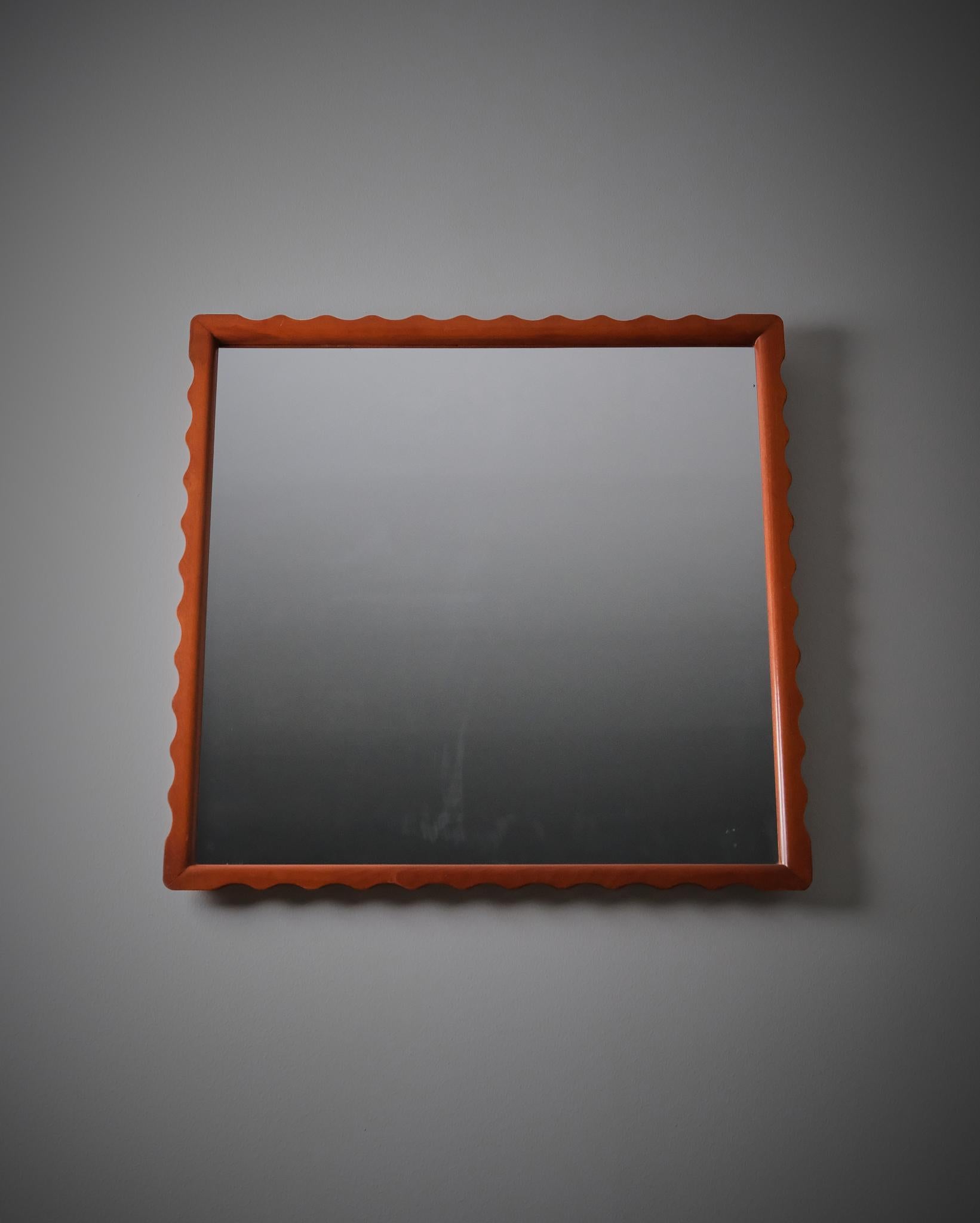 20th Century Swedish modern wall mirror by Fröseke, 1940s For Sale