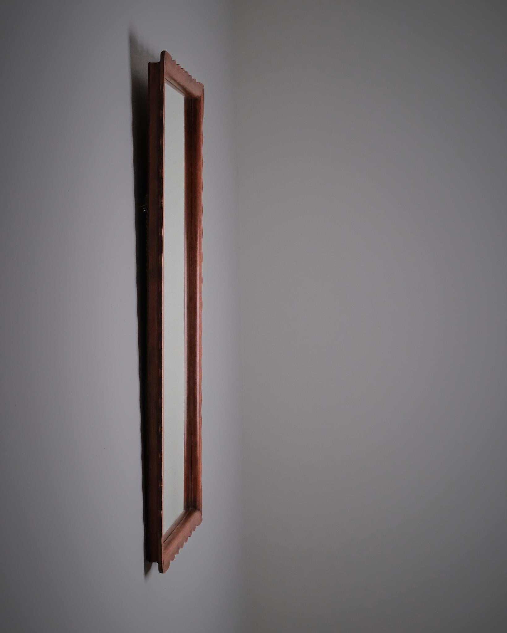 Miroir mural moderne suédois par Fröseke, années 1940 Bon état - En vente à Eskilstuna, SE