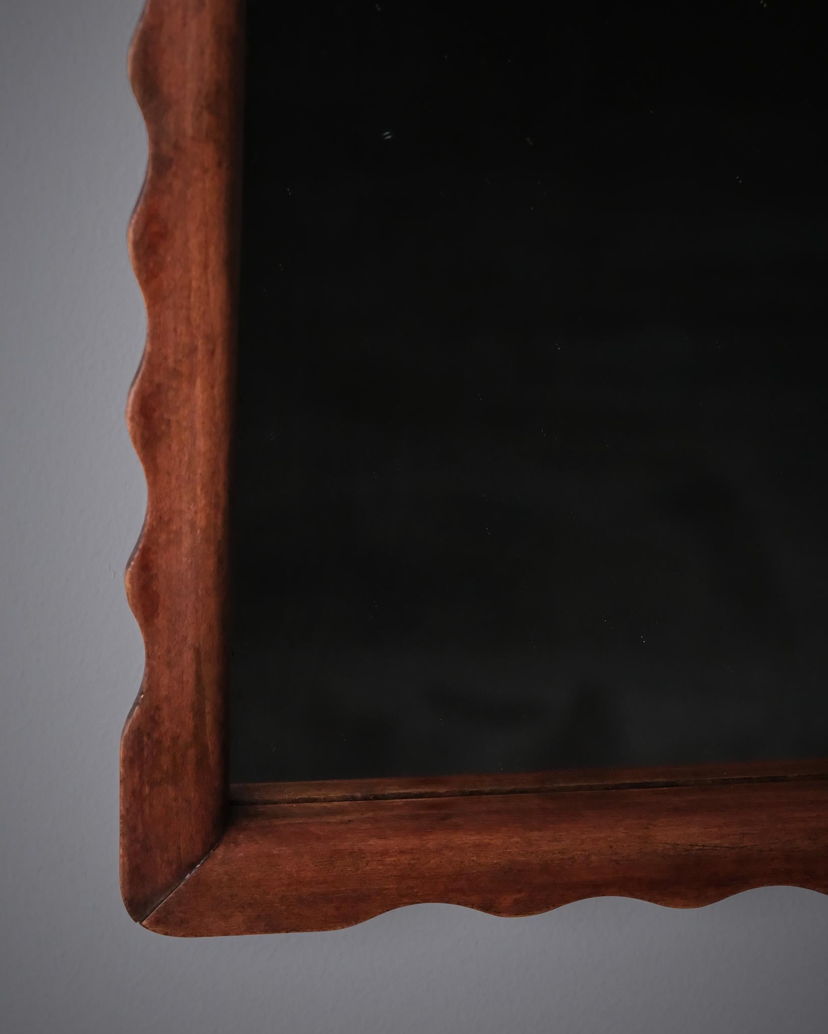 20ième siècle Miroir mural moderne suédois par Fröseke, années 1940 en vente