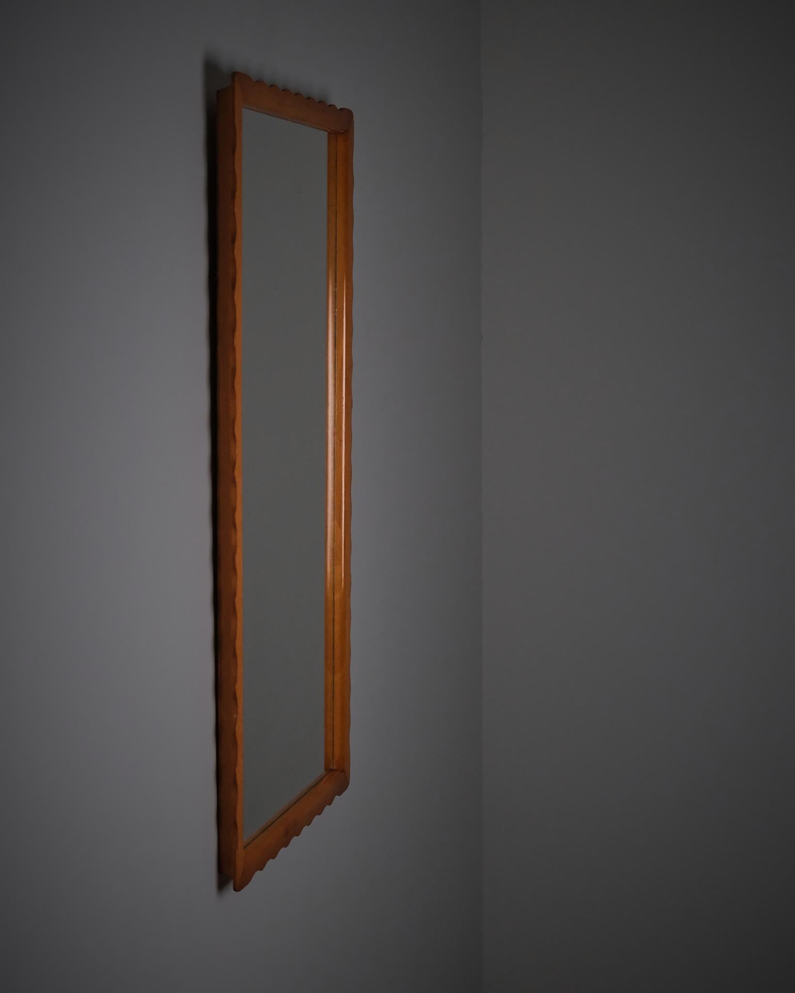 Swedish modern wall mirror by Fröseke, 1940s For Sale 1