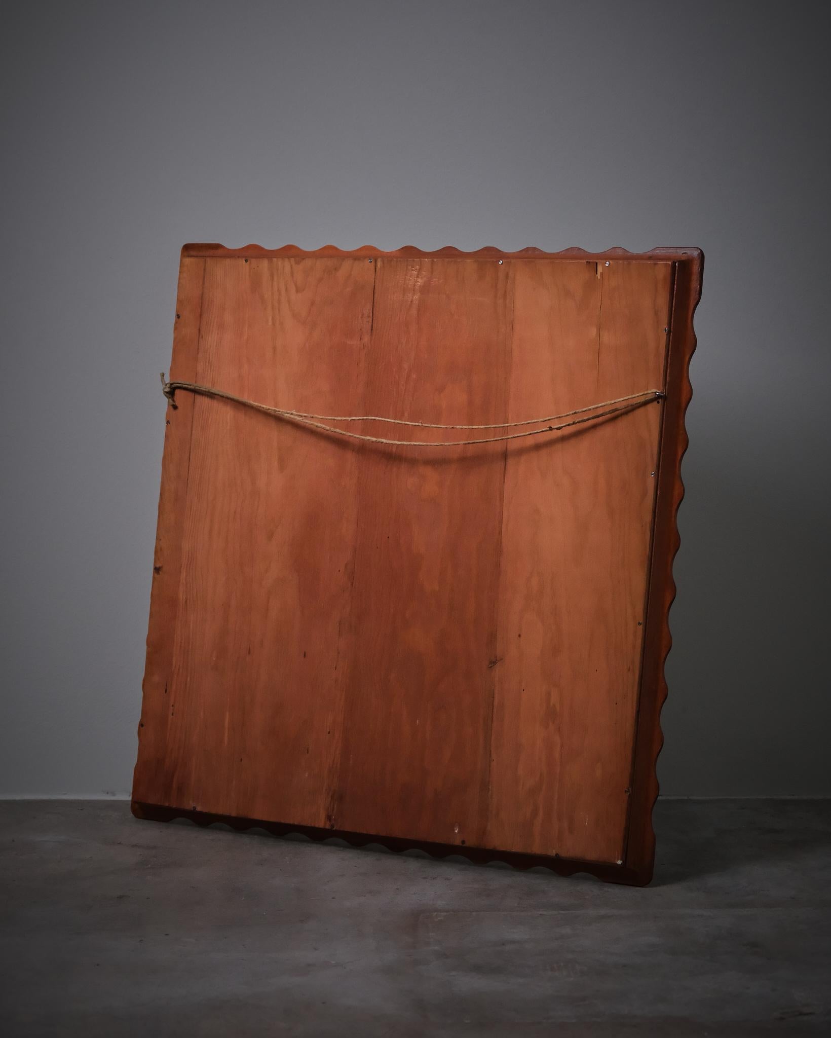 Swedish modern wall mirror by Fröseke, 1940s For Sale 1