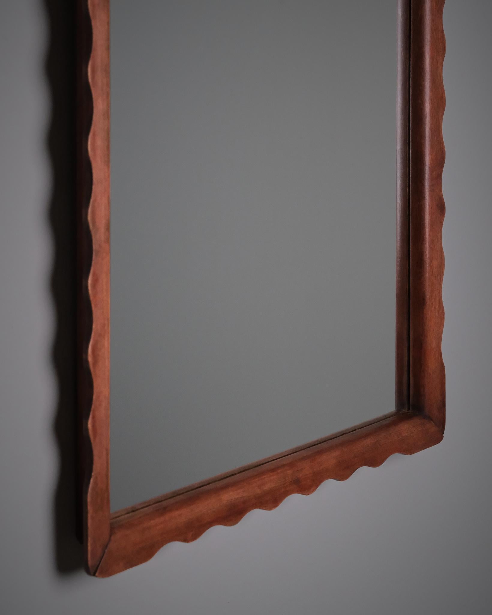 Miroir mural moderne suédois par Fröseke, années 1940 en vente 1