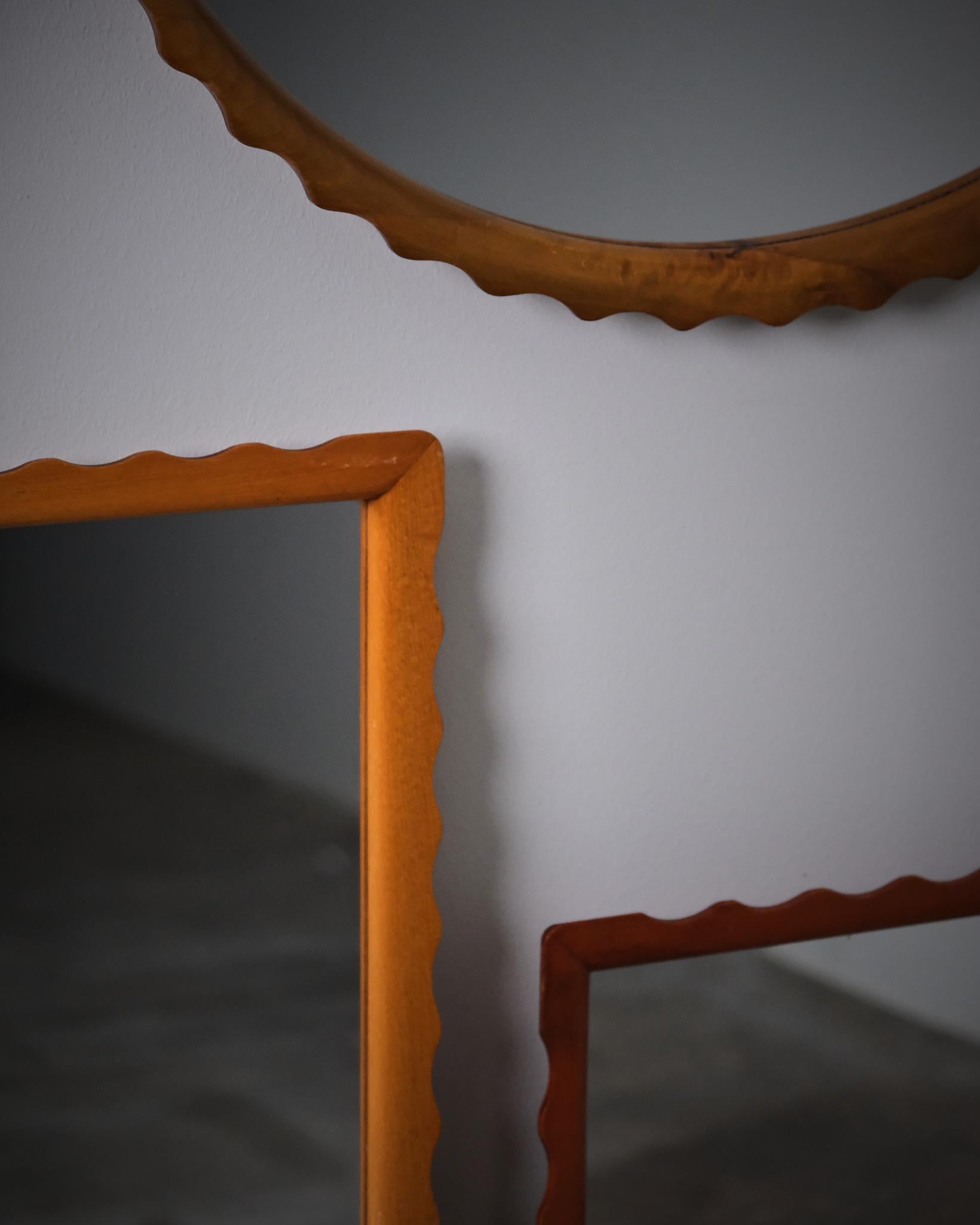 Swedish modern wall mirror by Fröseke, 1940s For Sale 2