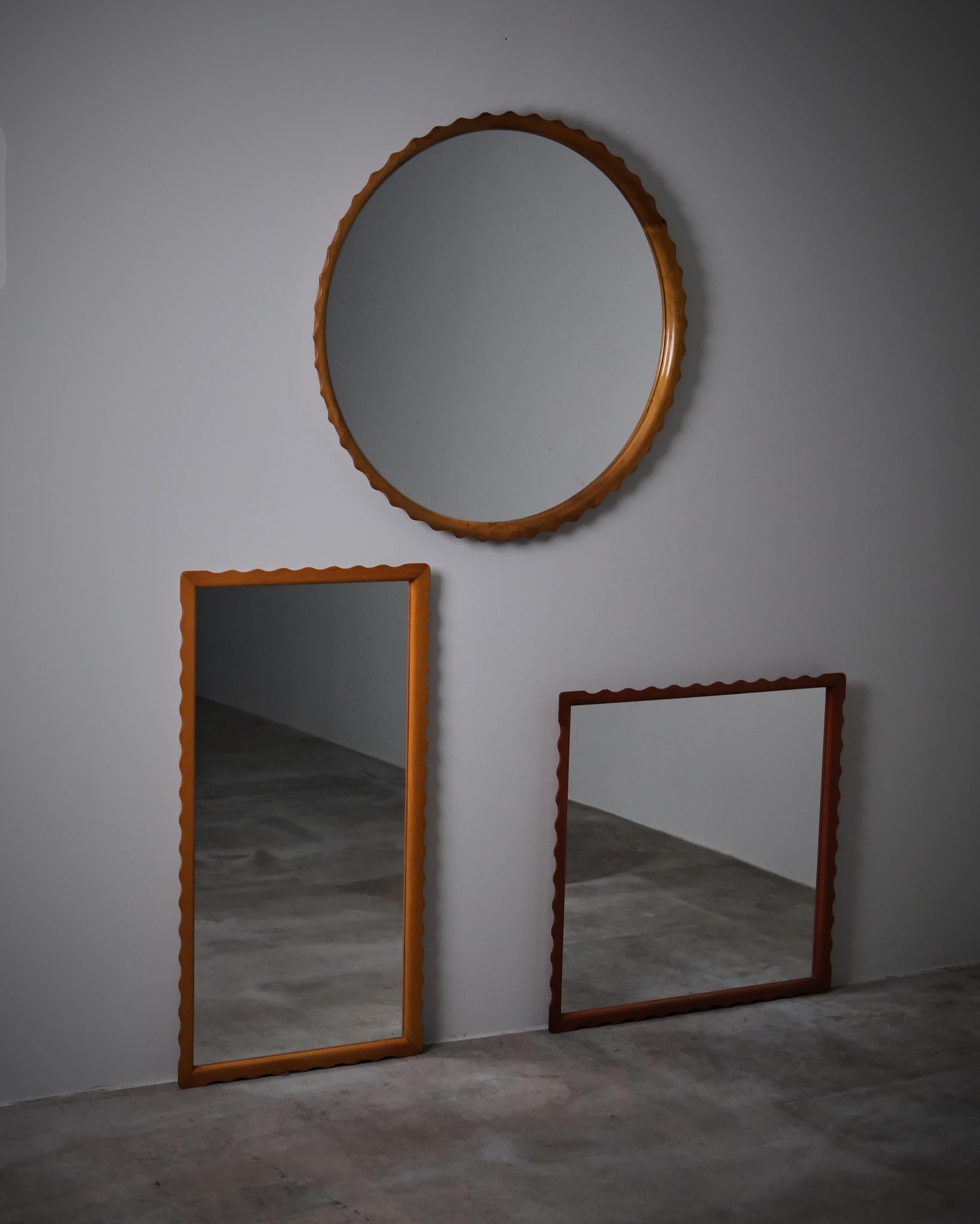 Swedish modern wall mirror by Fröseke, 1940s For Sale 3