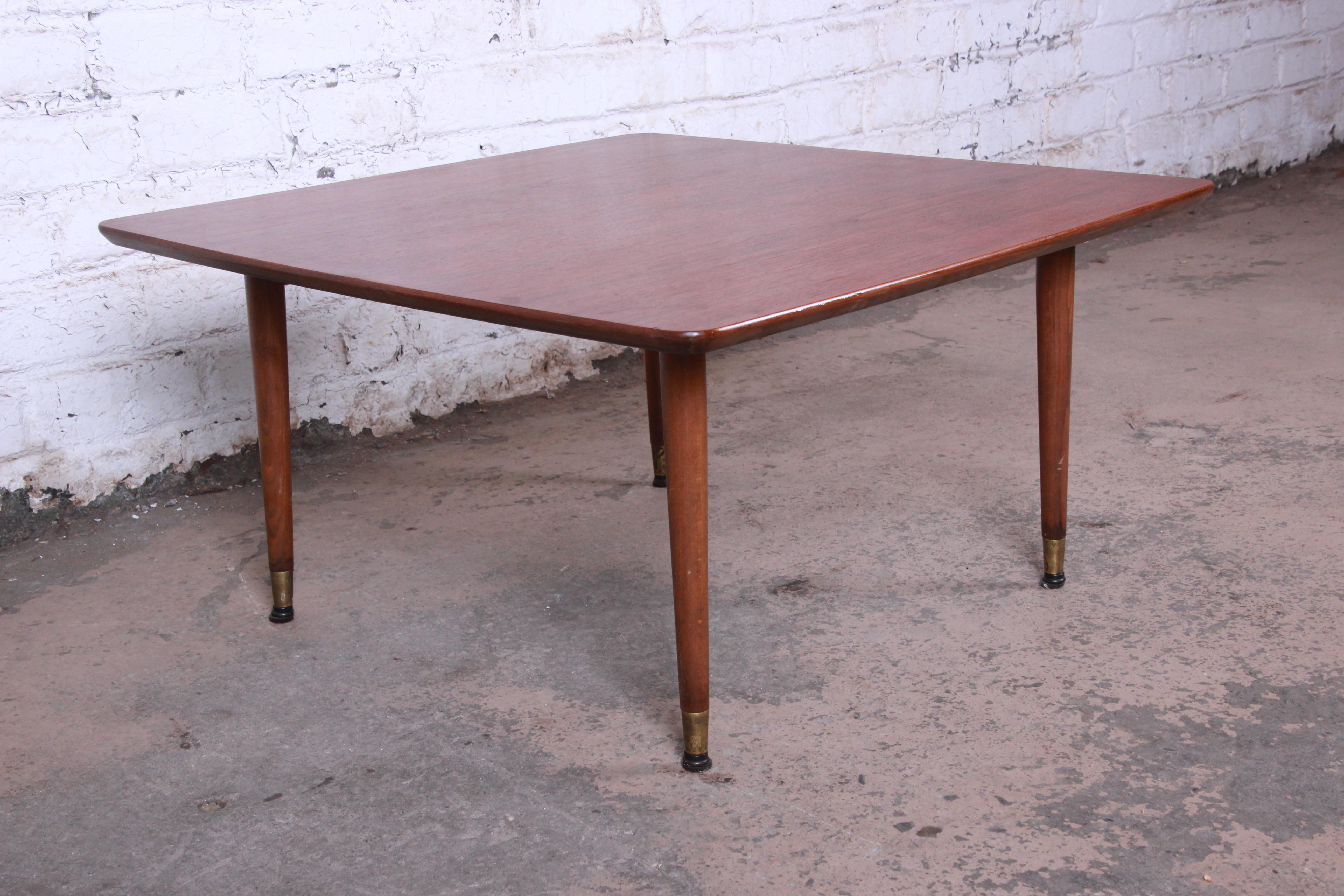 Mid-20th Century Swedish Modern Walnut Coffee Table Attributed to Folke Ohlsson for DUX
