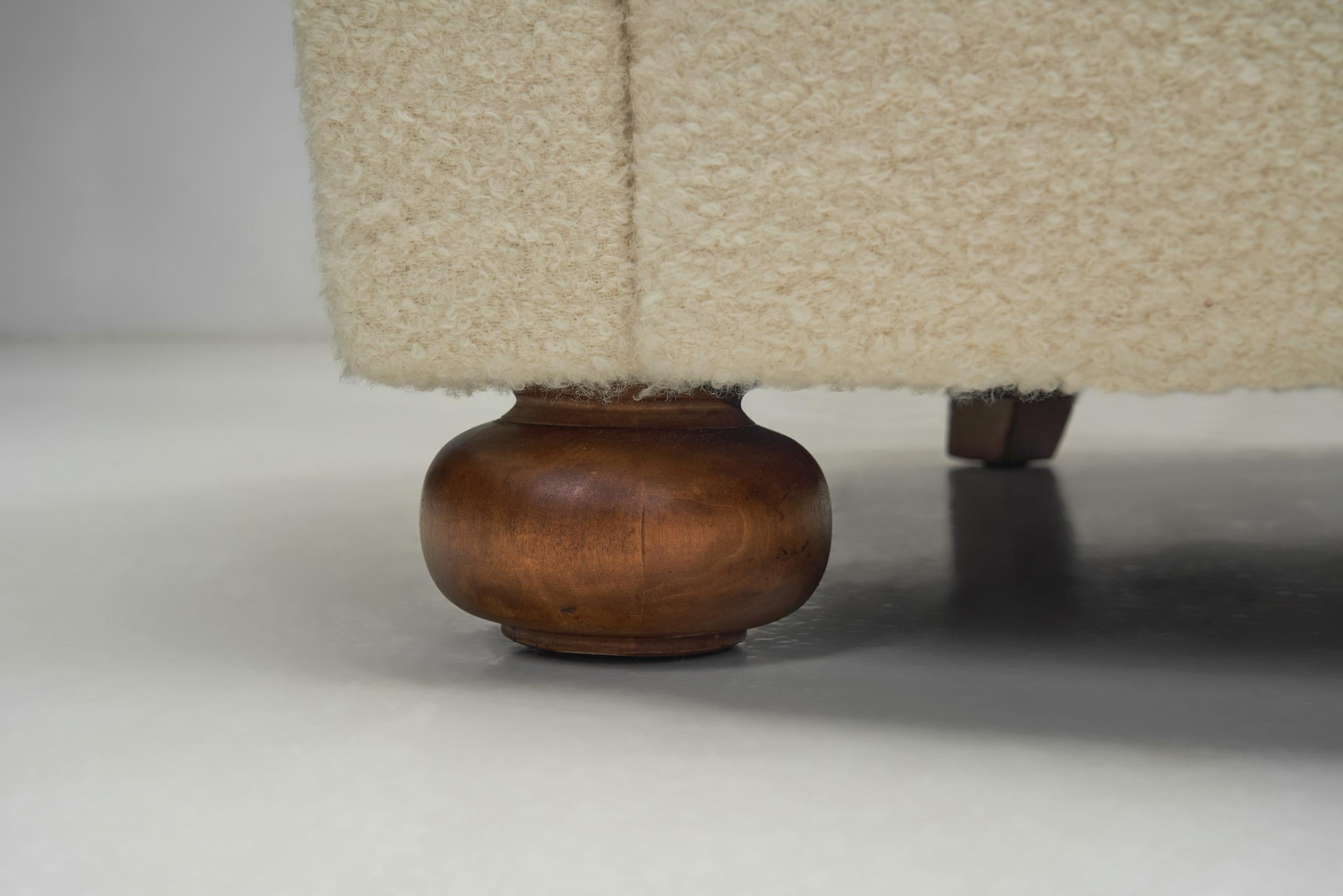 Swedish Modern Wing-Back Armchair, Sweden ca 1940s For Sale 10