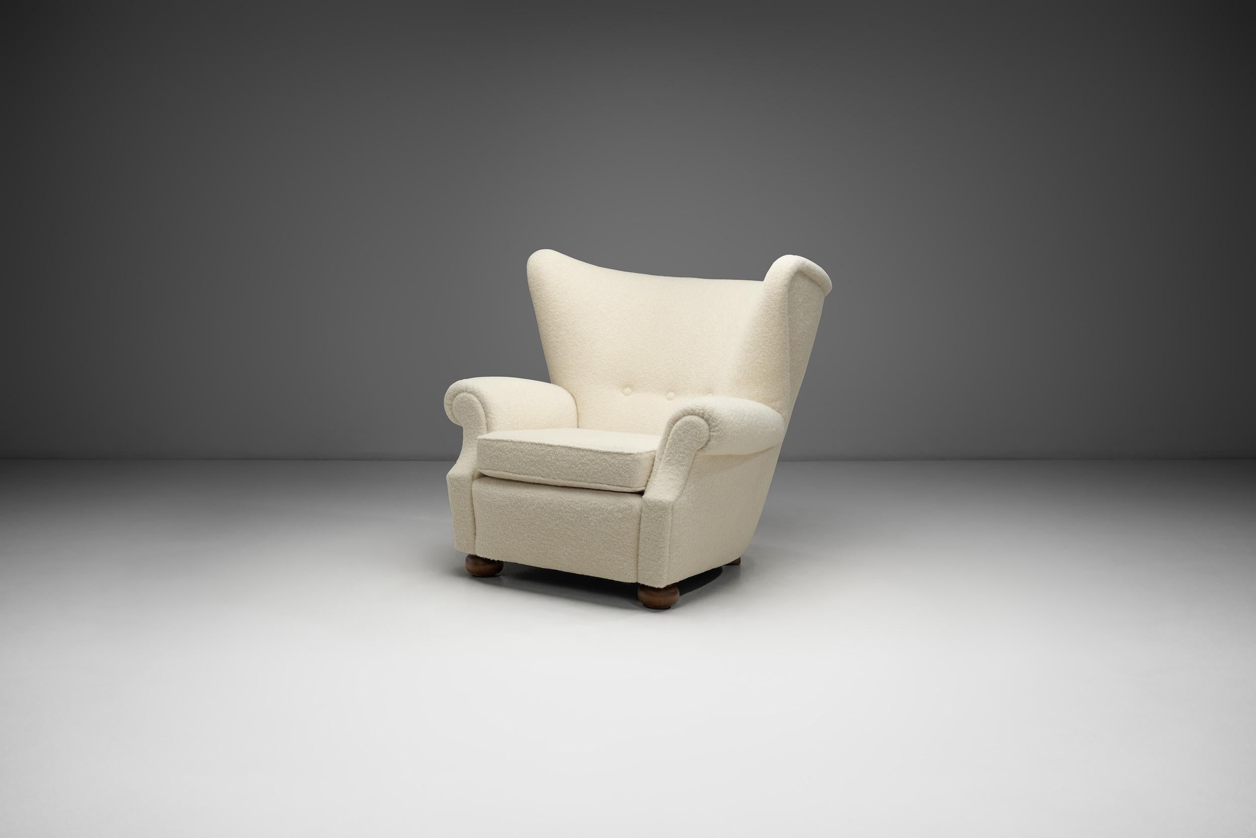 Designed in the early phase of what we know today as mid-century modern, this charming armchair is evidence of how traditional Swedish craftsmanship was brought into modernism. A functional anchor piece is all that is needed to introduce mid-century