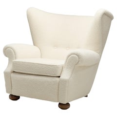 Swedish Modern Wing-Back Armchair, Sweden ca 1940s