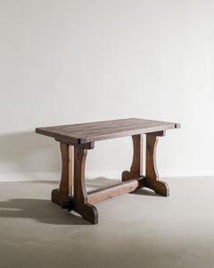 Swedish Modern Wooden Office Side Stool & Table by David Rosén for Nk Stockholm