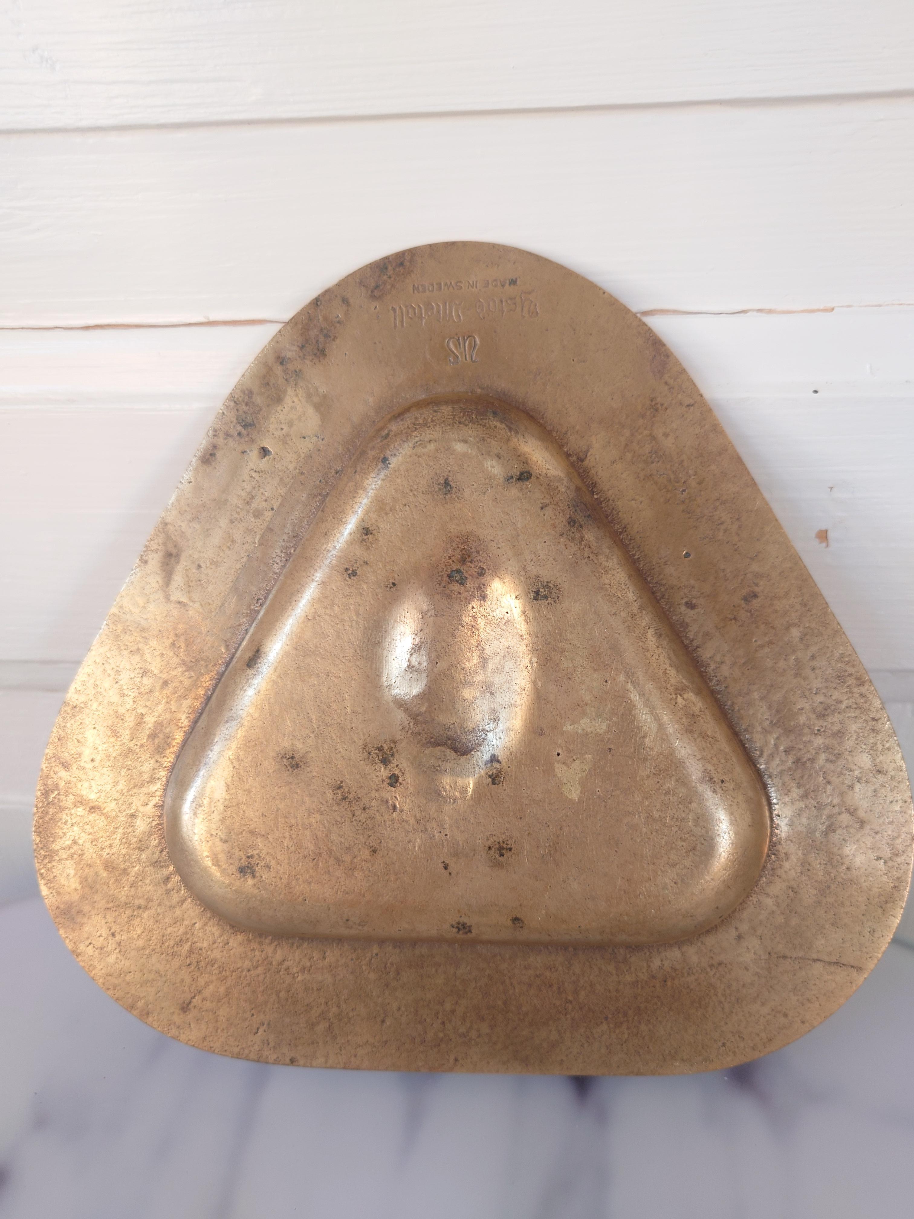Scandinave moderne Cendrier suédois moderne Ystad métallisé Ulla Fogelklou-Skogh, années 1940 en vente