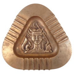 Swedish Modern Ystad Metall Ulla Fogelklou-Skogh Brass Ash Tray 1940s