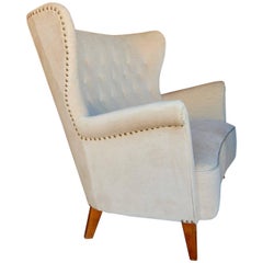Swedish Moderne Winged Back Sofa, circa 1940