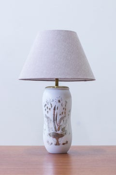 Swedish modern"Grazia" ceramic table lamp by Stig Lindberg