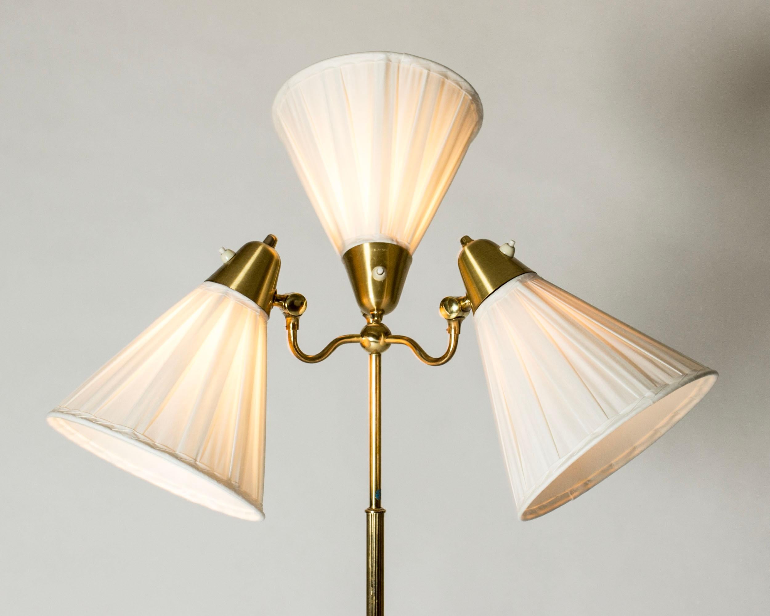 Lampadaire moderniste suédois, AB Armaturhantverk, Suède, années 1940 en vente 2