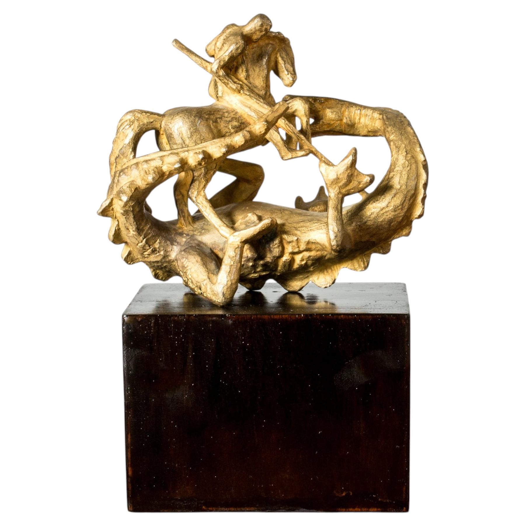 Swedish Modernist Bronze Sculpture by Stig Blomberg, Herman Bergman, Sweden