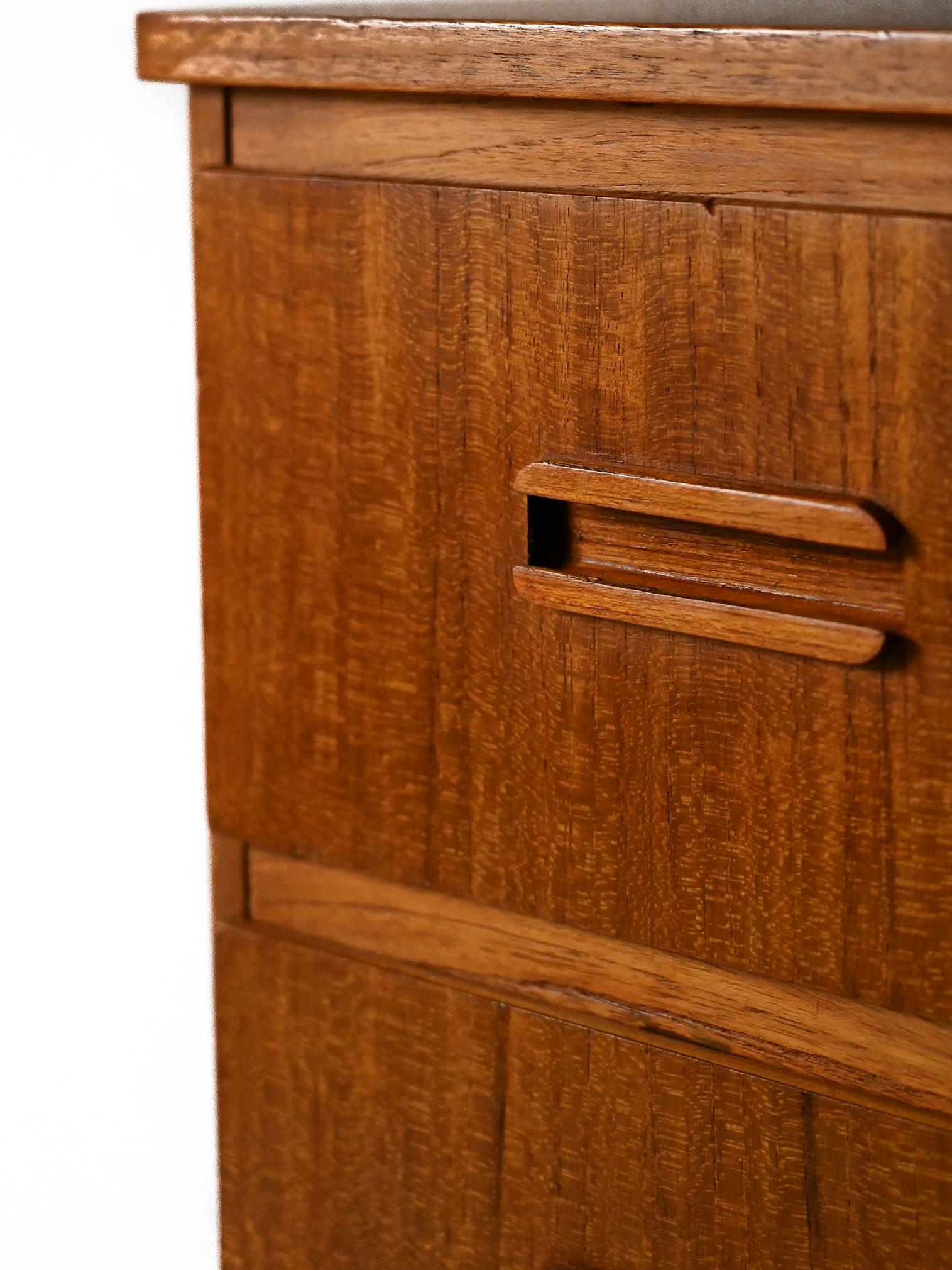Teak Swedish modernist chest of drawers