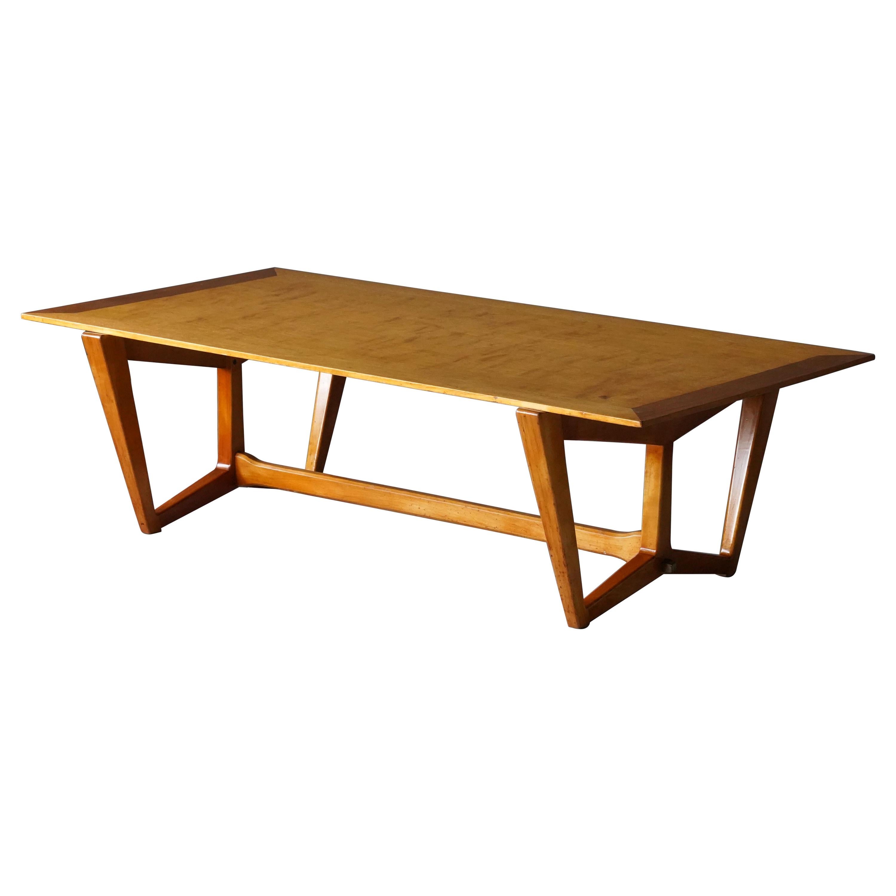 Swedish Modernist Designer, Large Minimalist Coffee / Cocktail Table