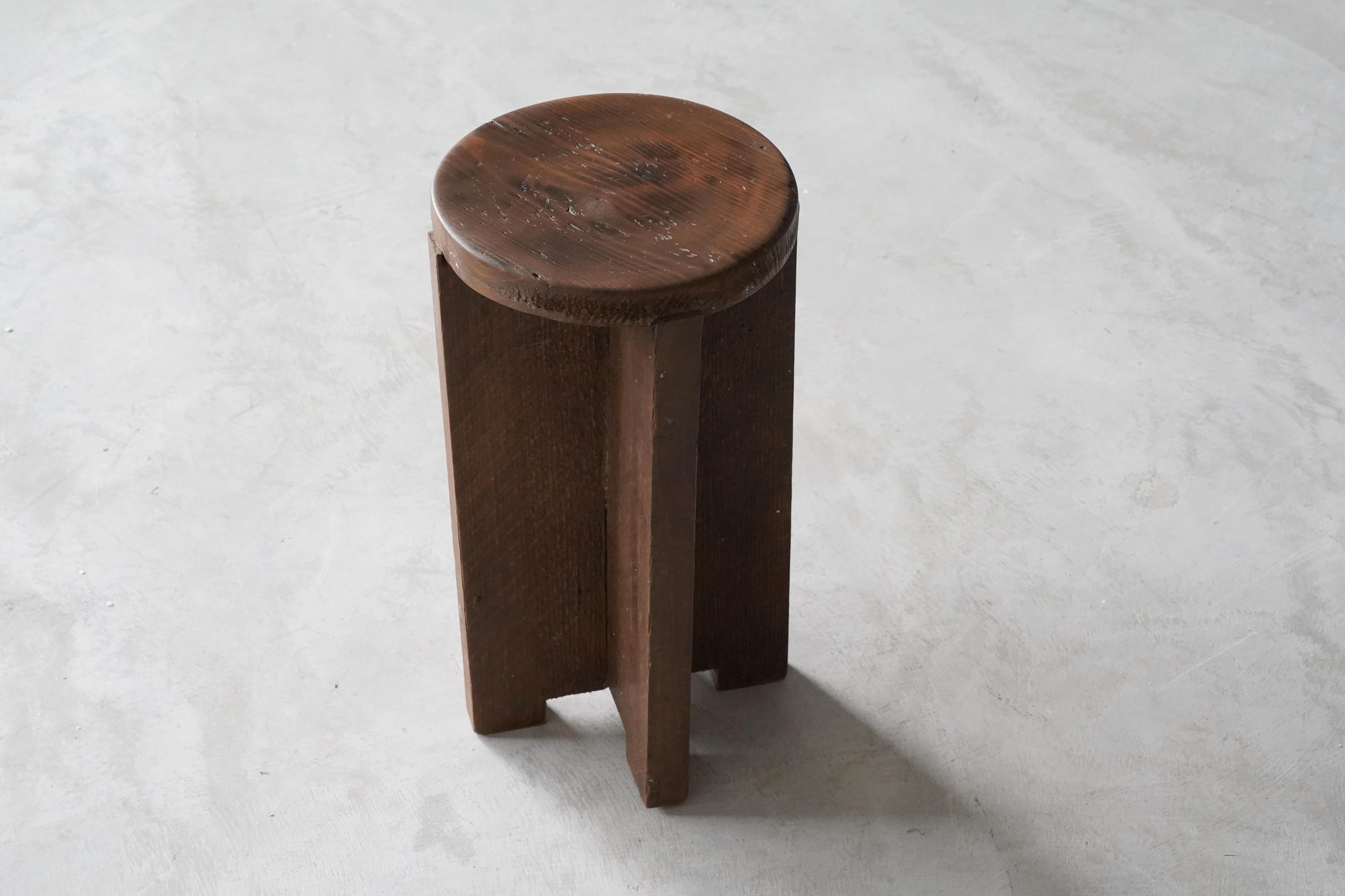 A Swedish pine stool or side table. By unknown designer, 1950s. Purity of form enhances the beauty of wood. 






