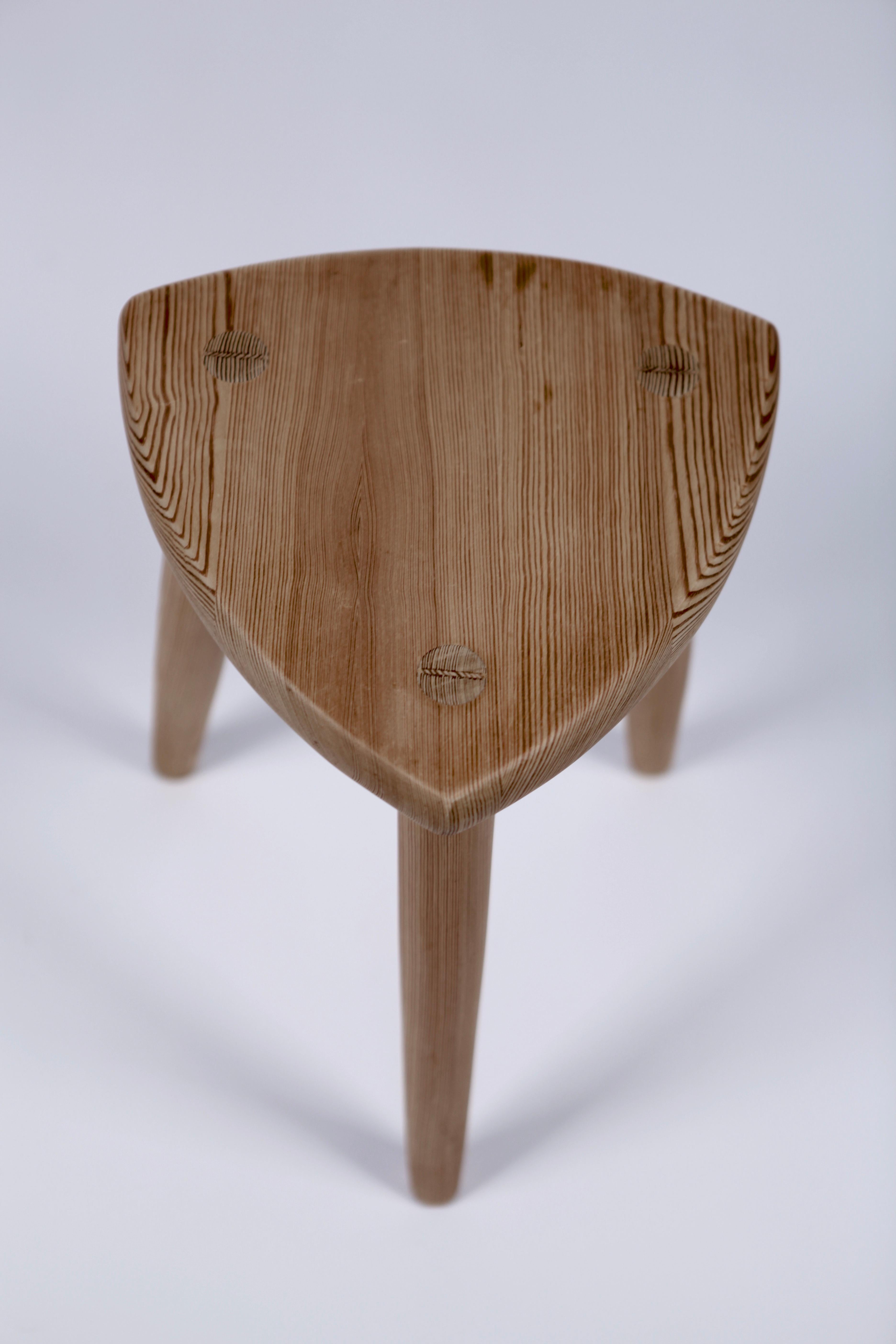 Scandinavian Modern Swedish Modernist Designer, Pine Stool, 1950s