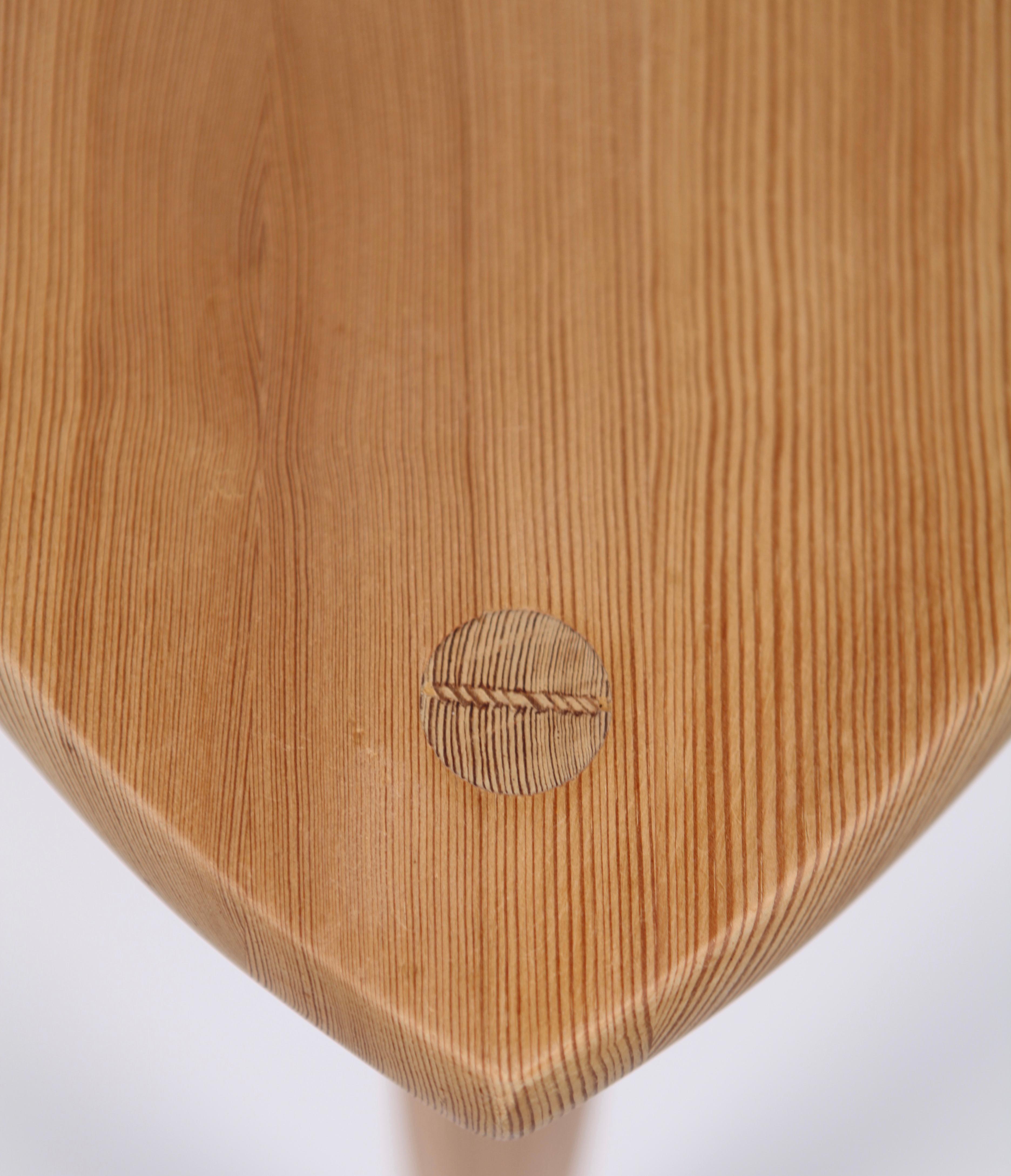 Swedish Modernist Designer, Pine Stool, 1950s In Good Condition In Berlin, DE