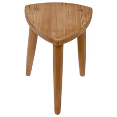 Swedish Modernist Designer, Pine Stool, 1950s