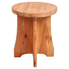 Swedish Modernist Designer, Pine Stool, 1950s