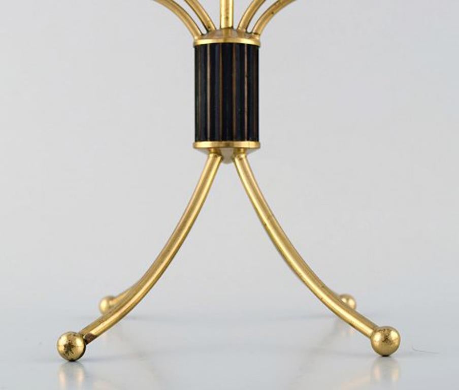 Swedish Modernist Five-Armed Brass Candlestick, Swedish Design In Good Condition In Copenhagen, DK