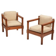 Schwedische Modernist Lounge Chairs aus Kiefer