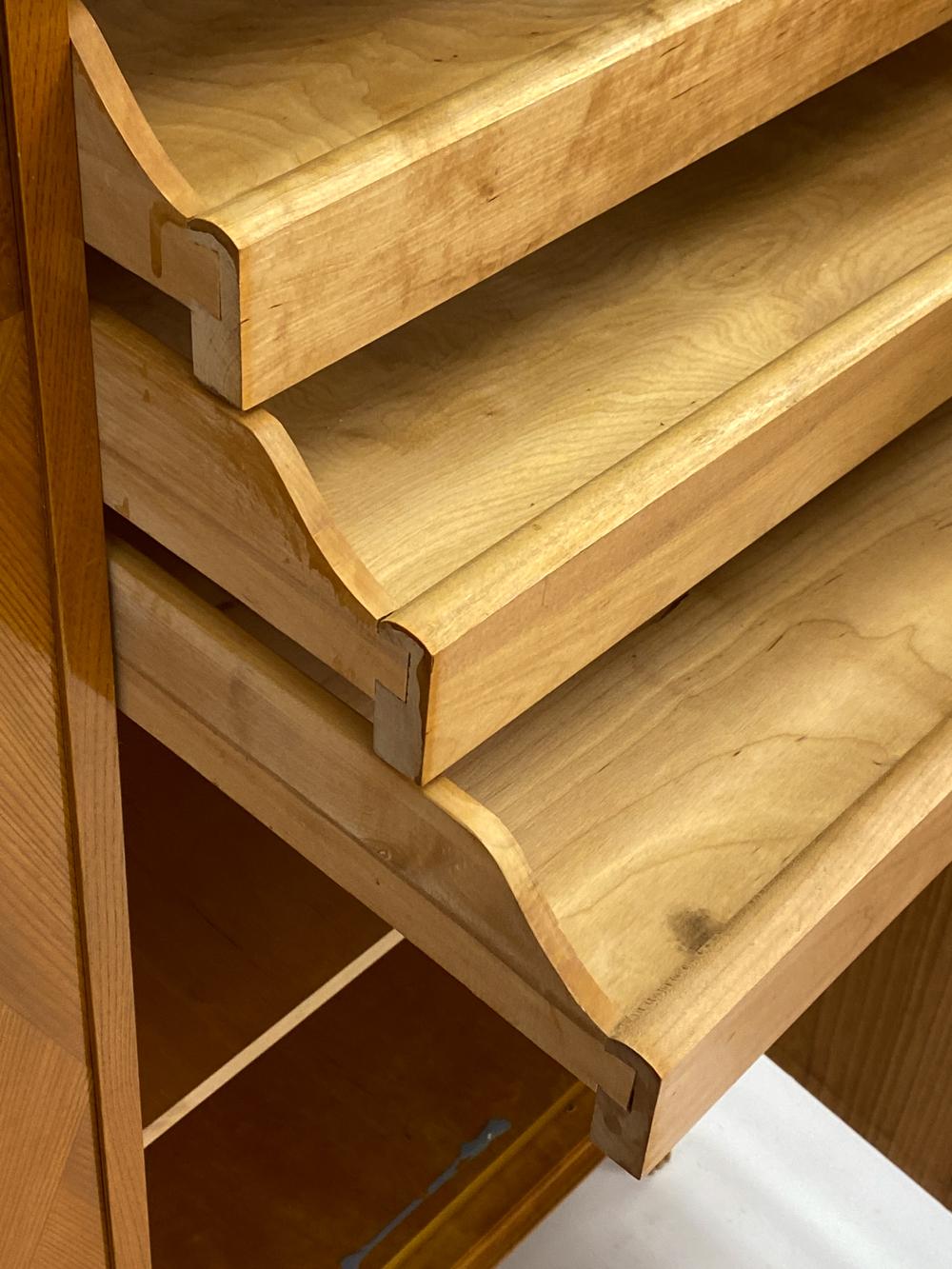 Swedish Modernist Maple and Inlay Highboard, Circa 1950's For Sale 4