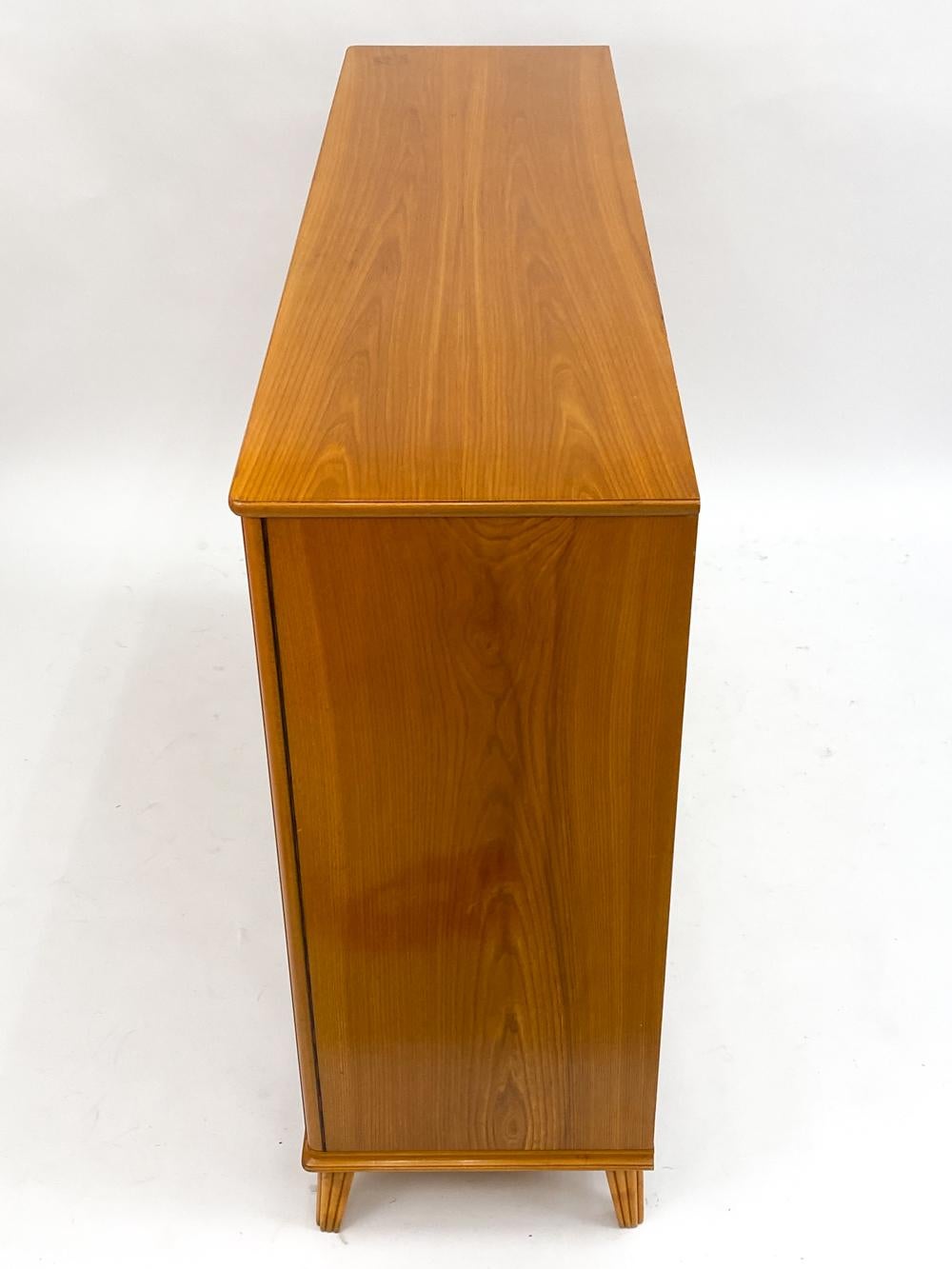 Swedish Modernist Maple and Inlay Highboard, Circa 1950's For Sale 6