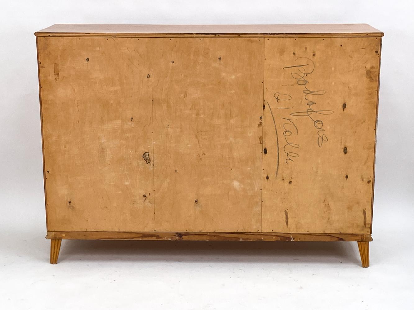 Swedish Modernist Maple and Inlay Highboard, Circa 1950's For Sale 7