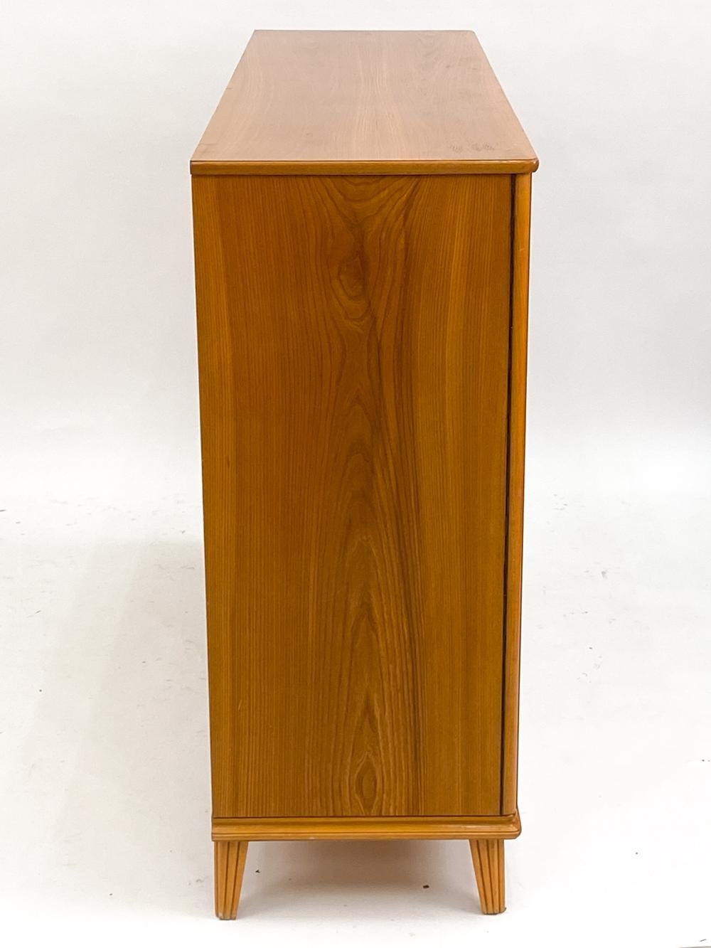 Swedish Modernist Maple and Inlay Highboard, Circa 1950's For Sale 8