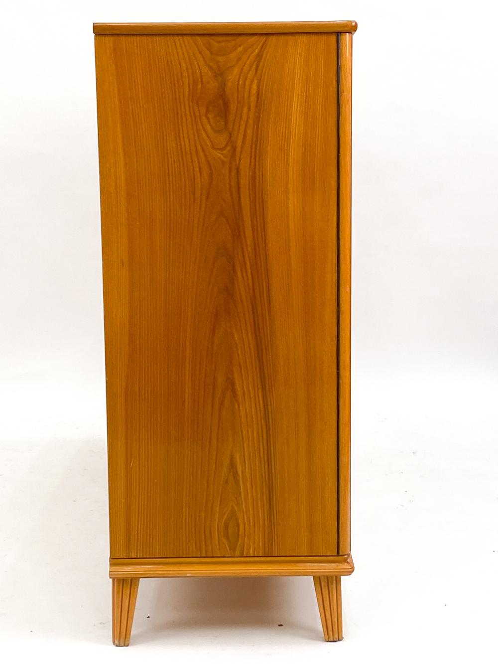 Swedish Modernist Maple and Inlay Highboard, Circa 1950's For Sale 9