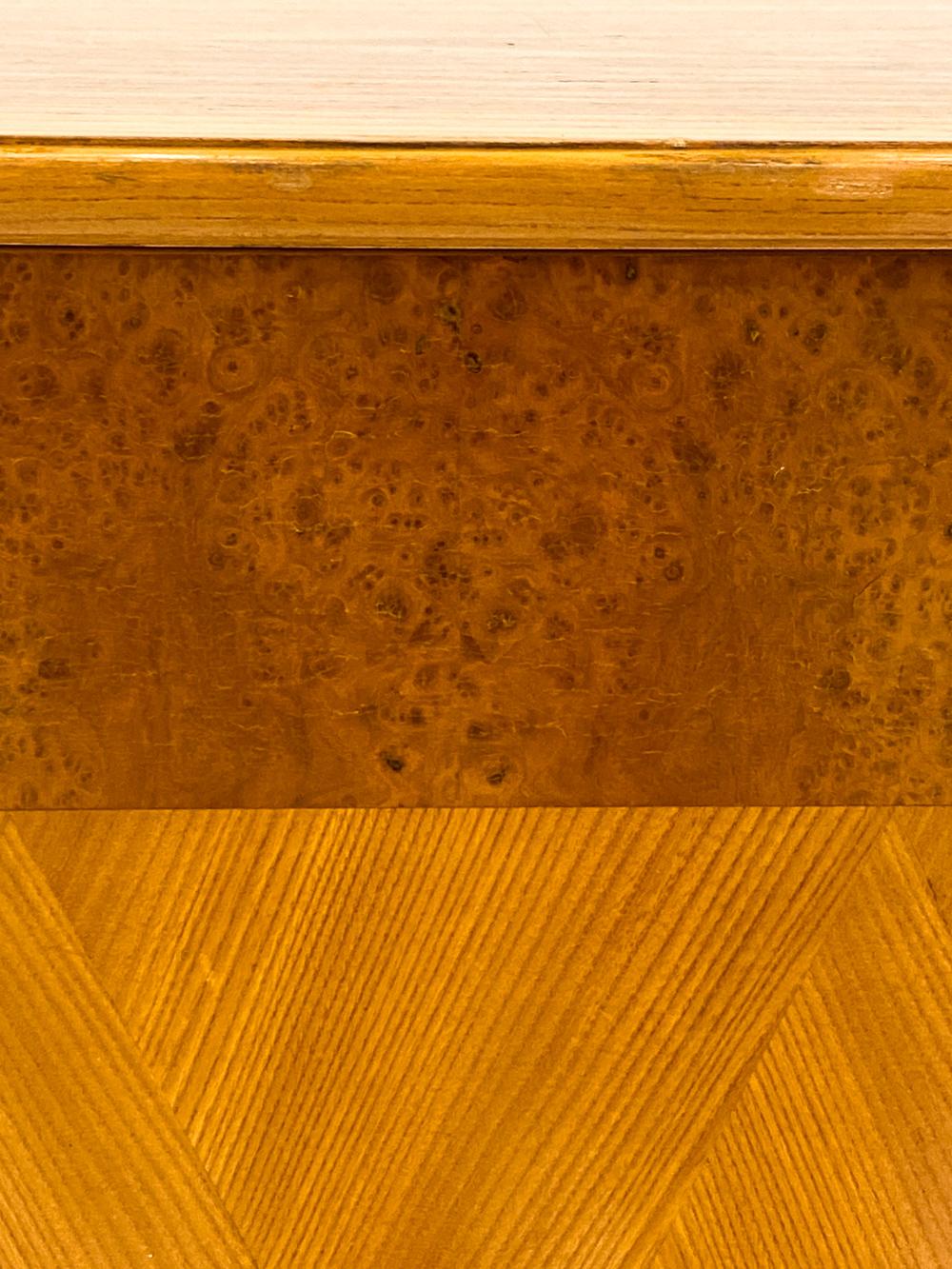 Swedish Modernist Maple and Inlay Highboard, Circa 1950's For Sale 1