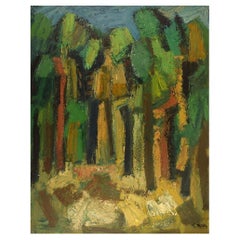 Swedish Modernist, Oil on Canvas, "The forest", 1960s