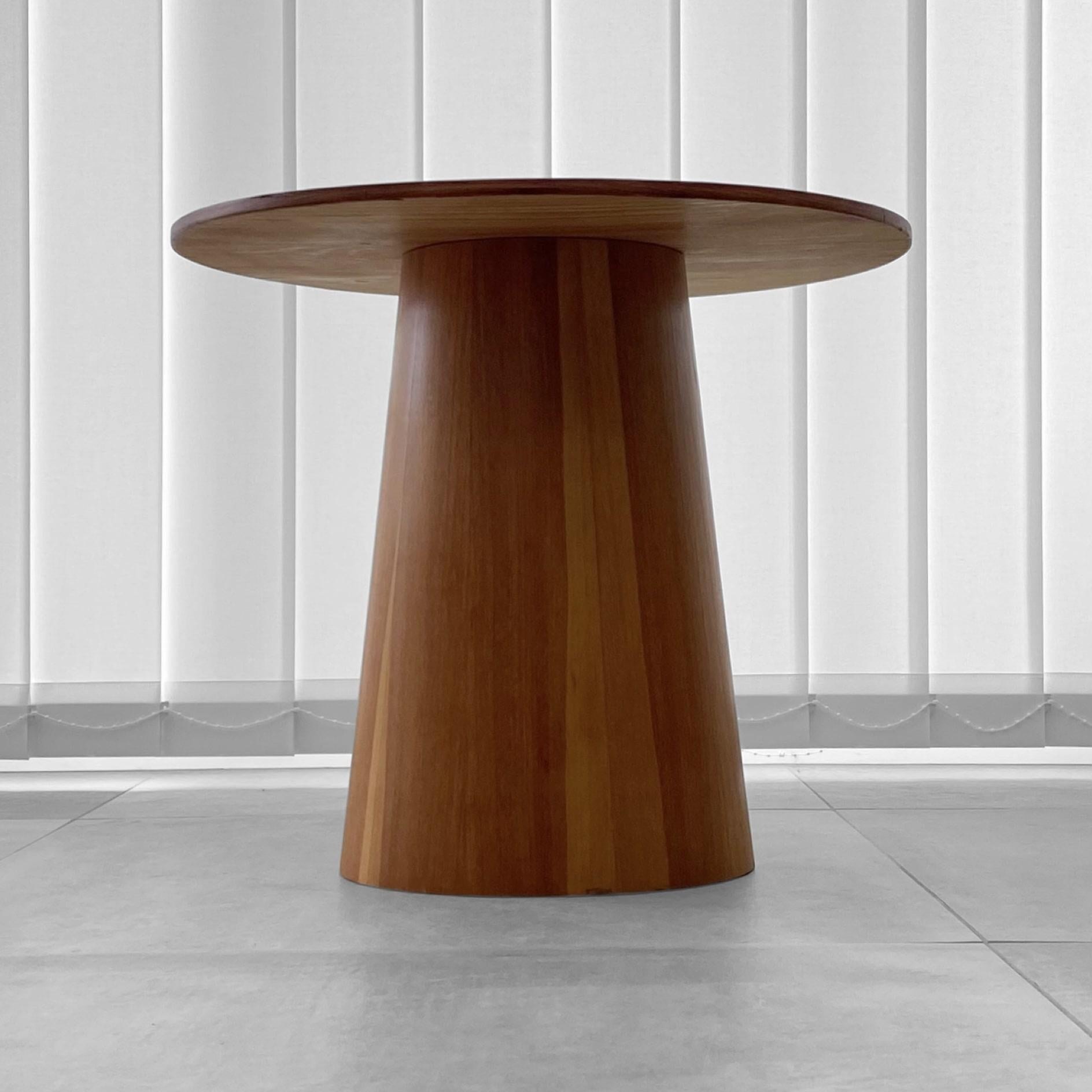 Scandinavian Modern Swedish modernist pinewood mushroom side table by Martin Åberg, Servex, 1960s
