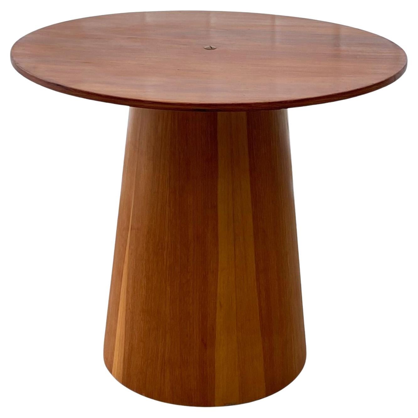 Swedish modernist pinewood mushroom side table by Martin Åberg, Servex, 1960s For Sale
