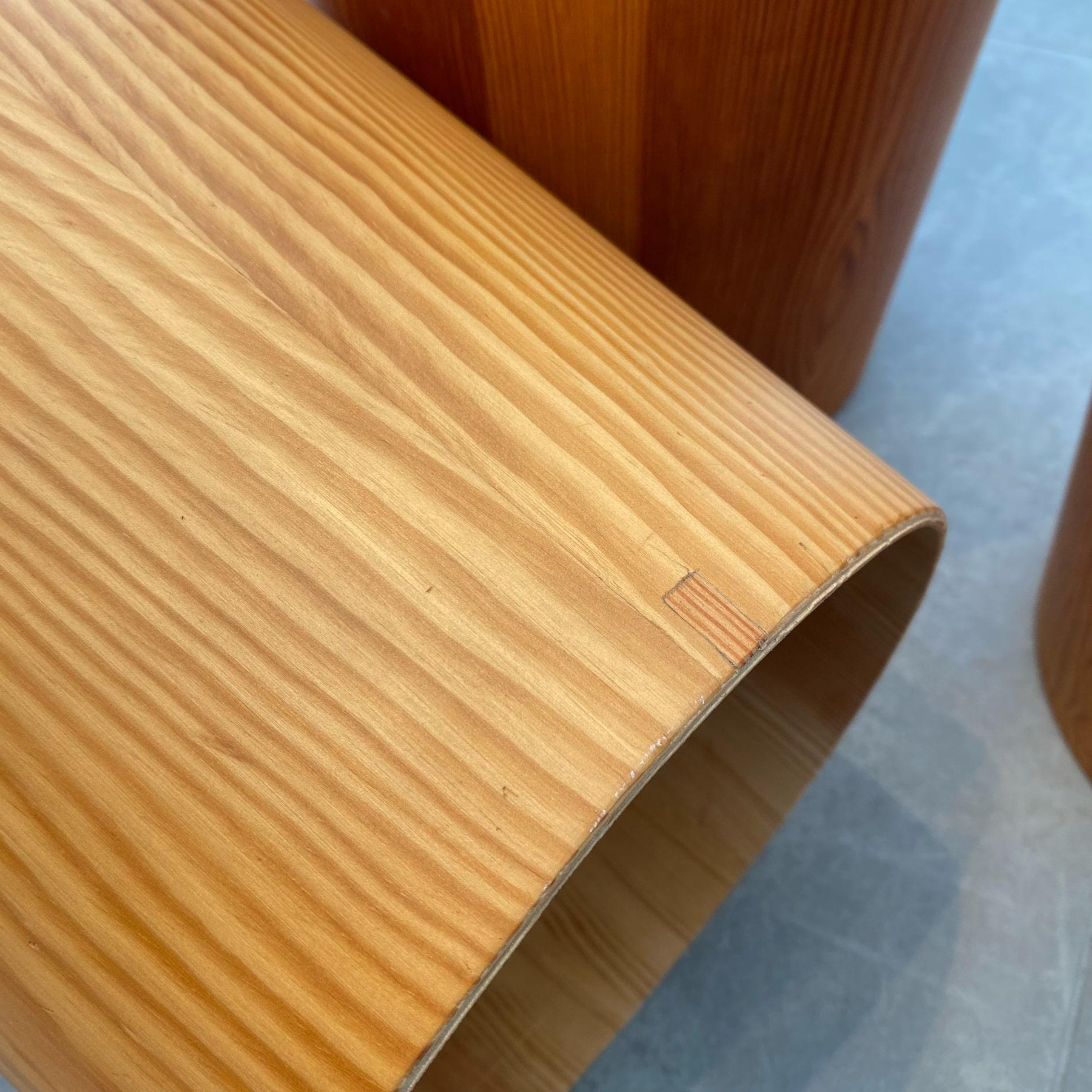 Swedish modernist pinewood stools by Martin Åberg, Servex, 1960s For Sale 5