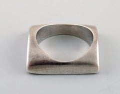 Swedish Modernist Silver Ring, 1960s