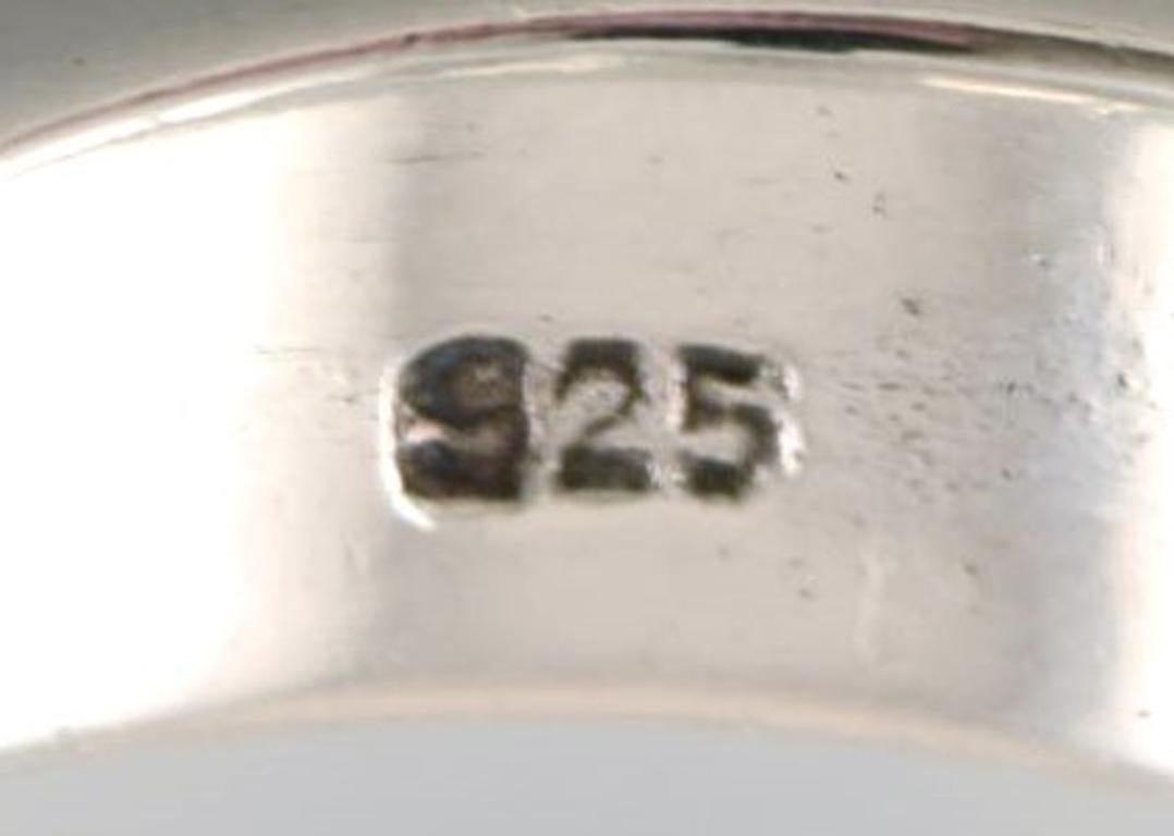 Women's Swedish Modernist Silver Ring, 1960s