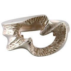 Swedish Modernist Stamped Silver Ring