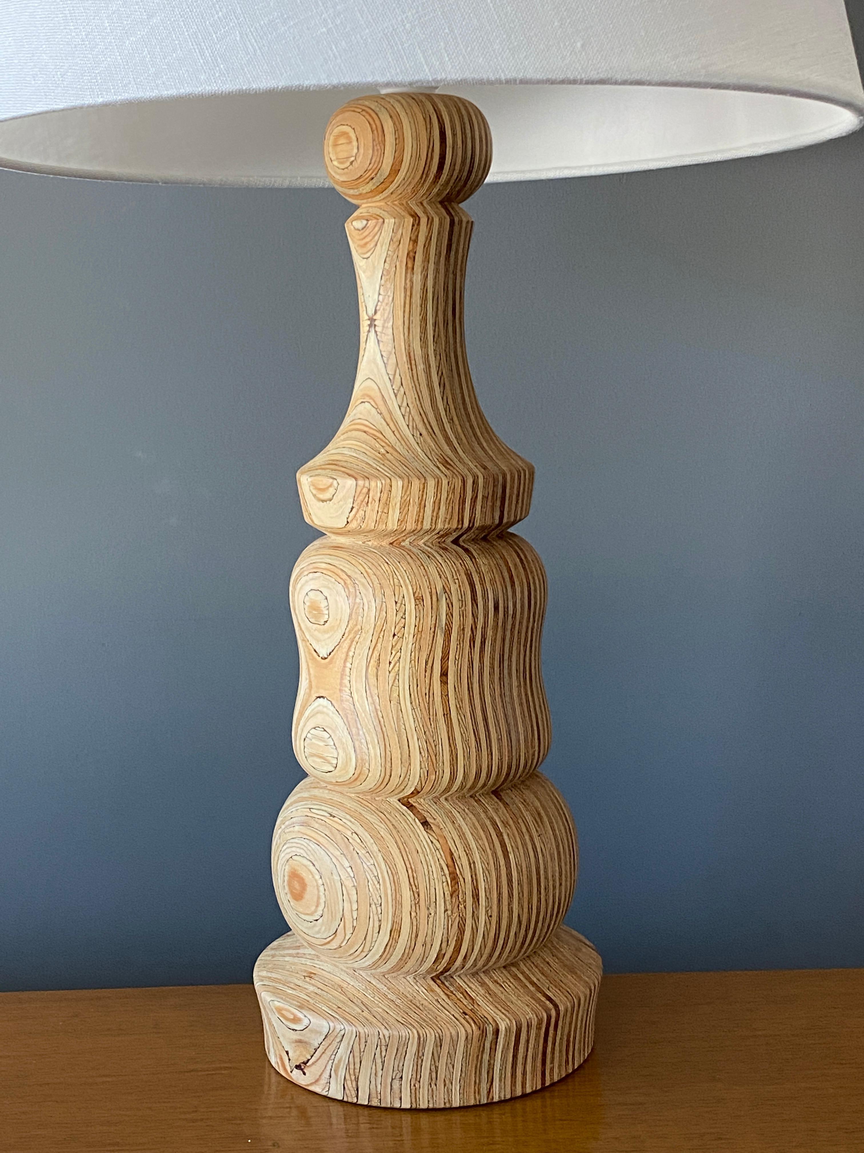 turned wood lamps