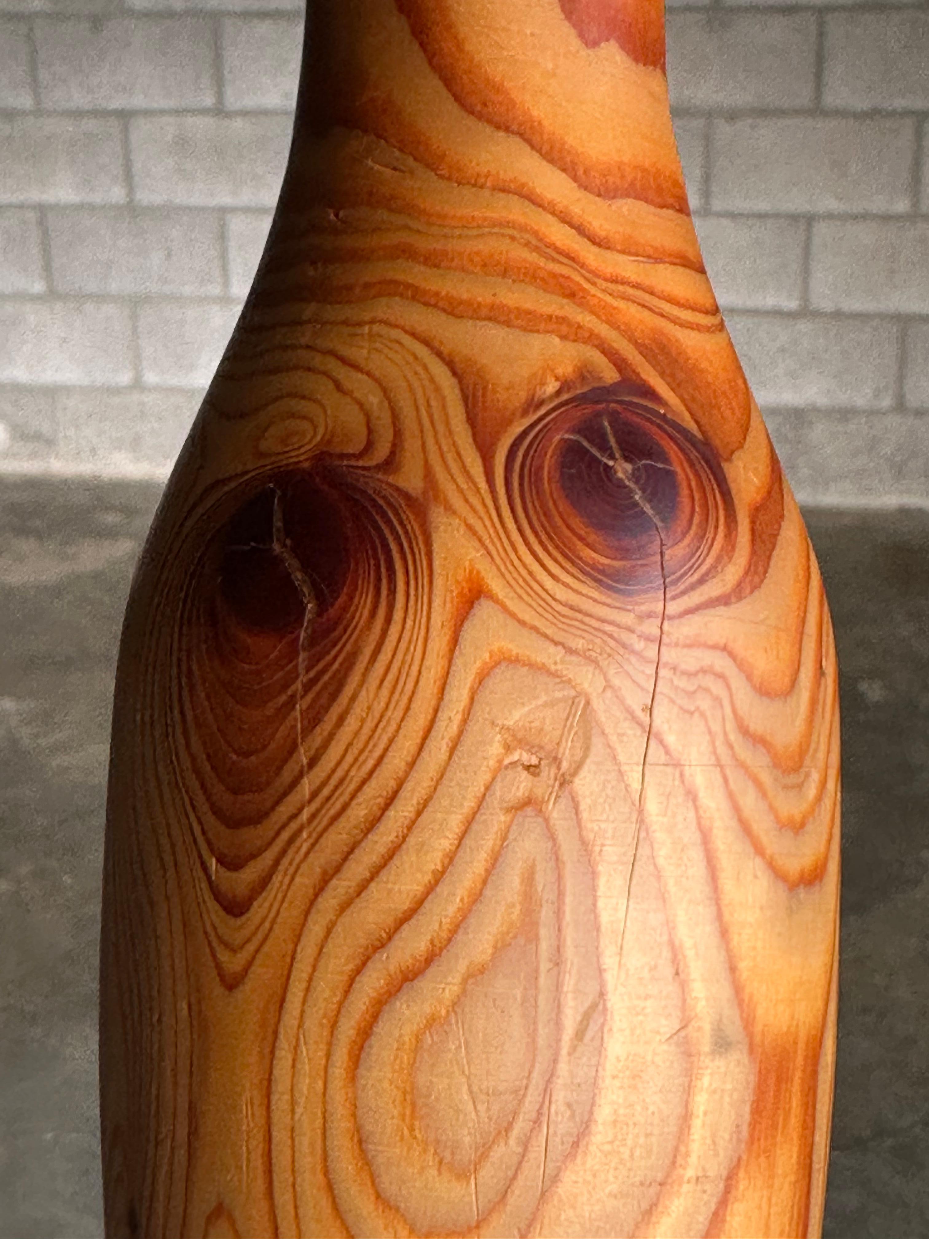 Svedese Vaso modernista svedese di Stig Pettersson, Pino in vendita