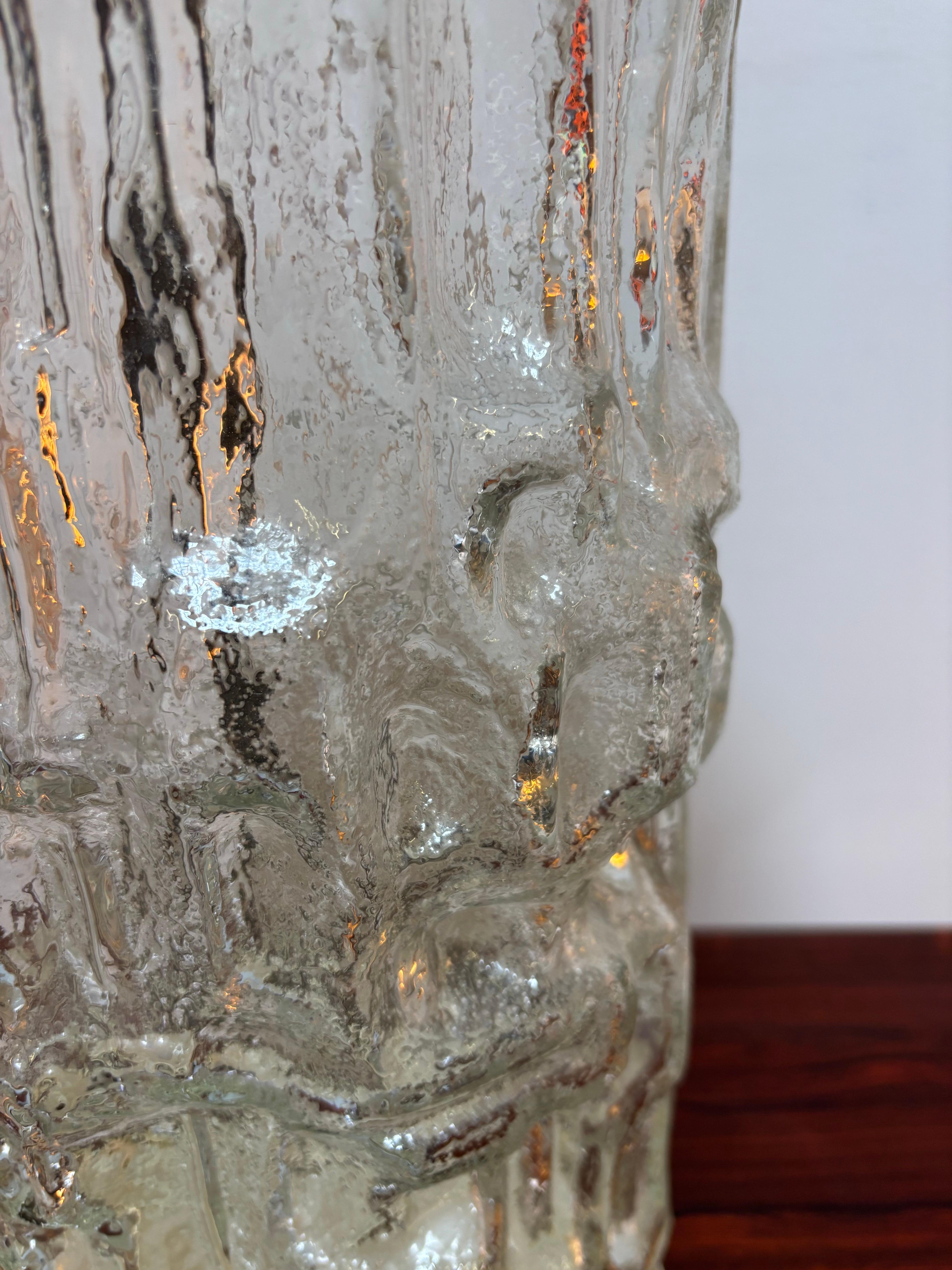 Swedish Molded Glass Table Lamp For Sale 1