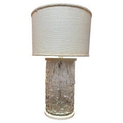 Lampe de bureau suédoise en verre moulé