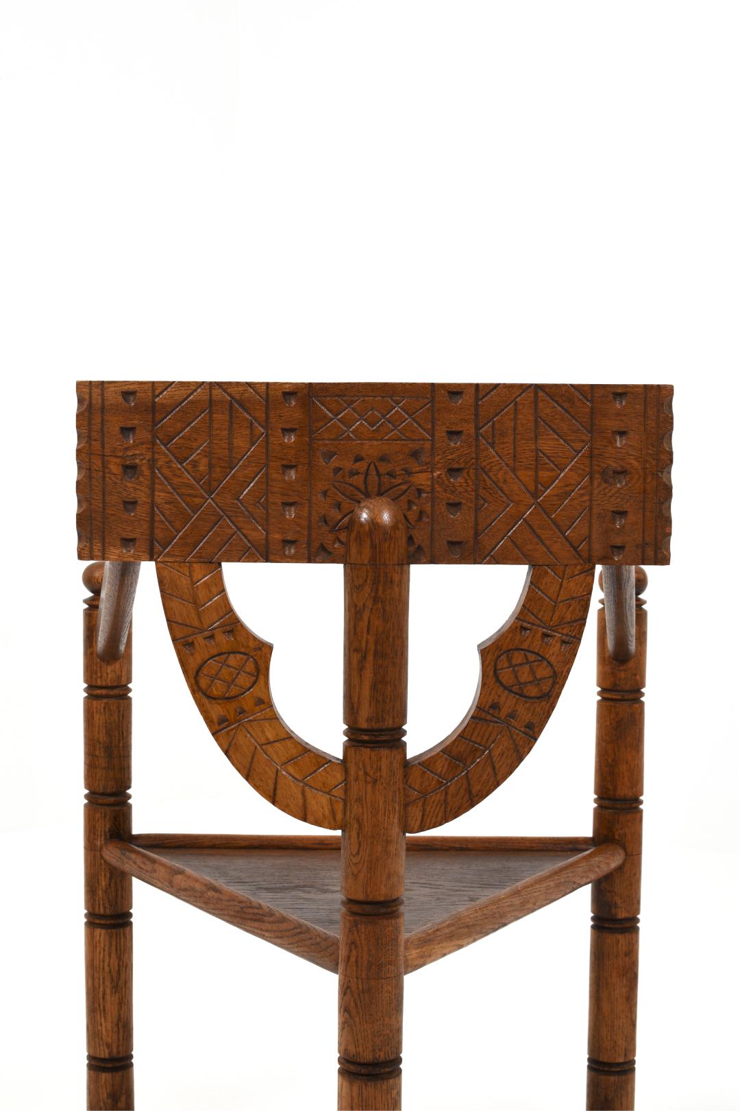 Oak Swedish Monk Chair For Sale