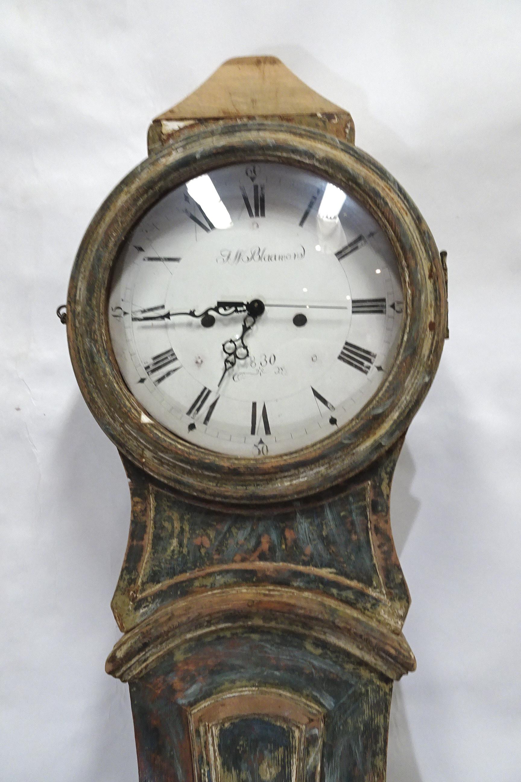 Country Swedish Mora Clock 100% Original Paint For Sale