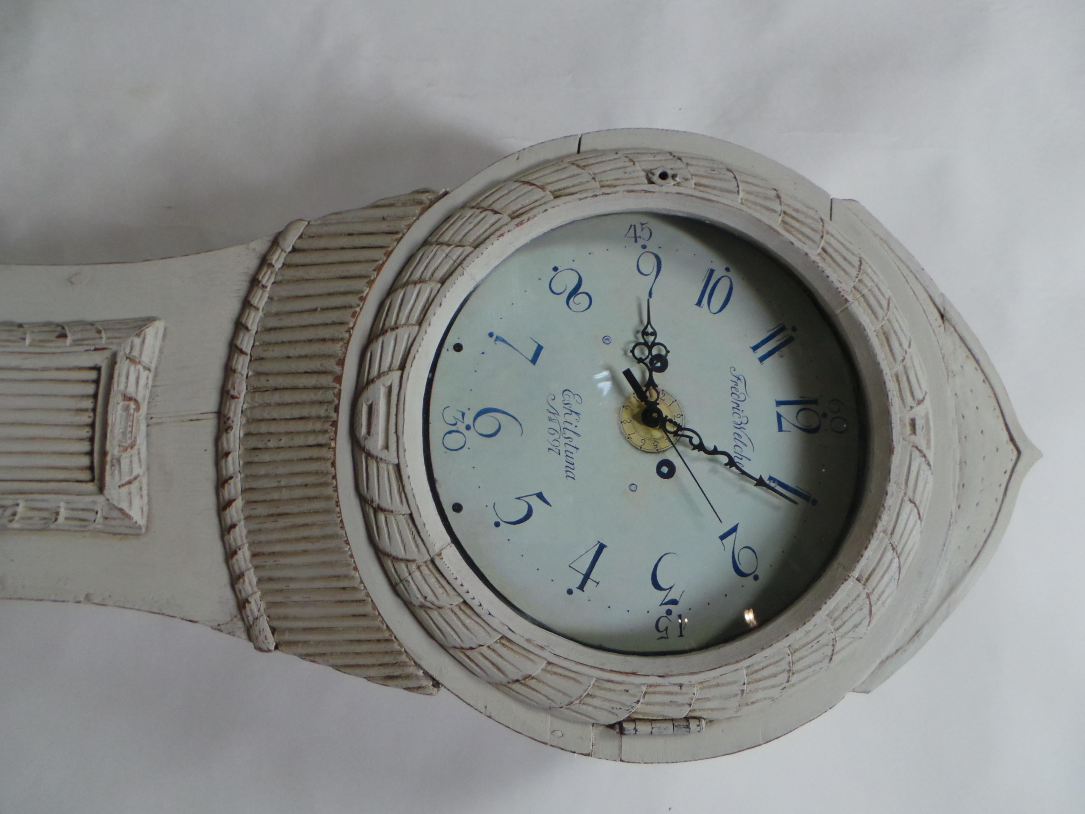 Swedish Mora Clock Alfta Model  In Good Condition For Sale In Hollywood, FL