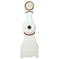 Horloge Mora suédoise ancienne en or blanc avec cloche allongée, début des années 1800